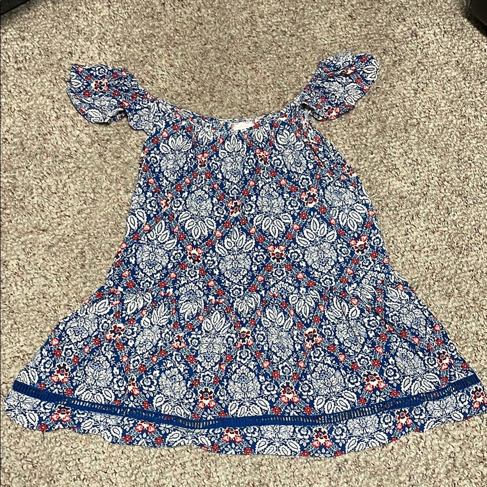 Band of the free boho babydoll style Blue and White Floral Dress